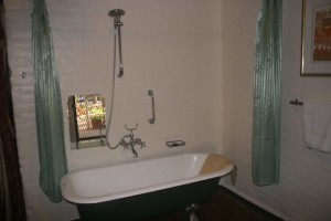 IMG 7823 An old fashioned bath with a modern shower fixture