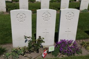 The crew of a Canadian glider, buried together