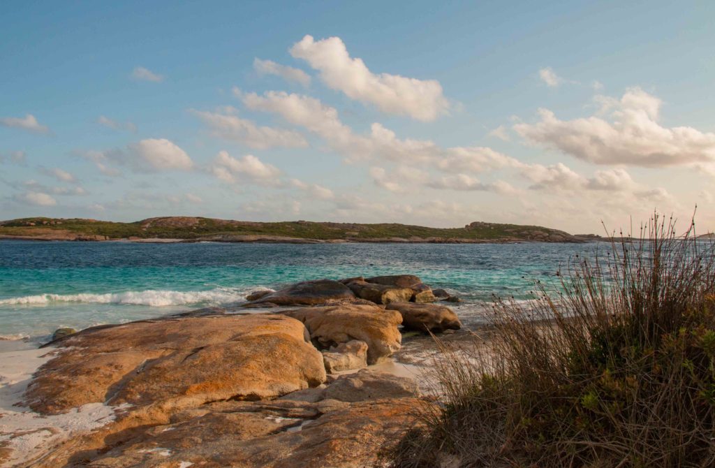Esperance coastline in late afternoon light (and blowing a gale)