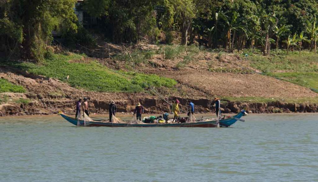 Fishermen preparing their nets