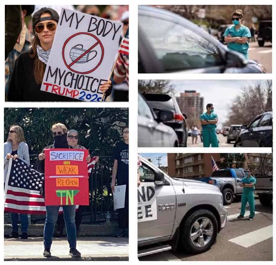 virus protest
