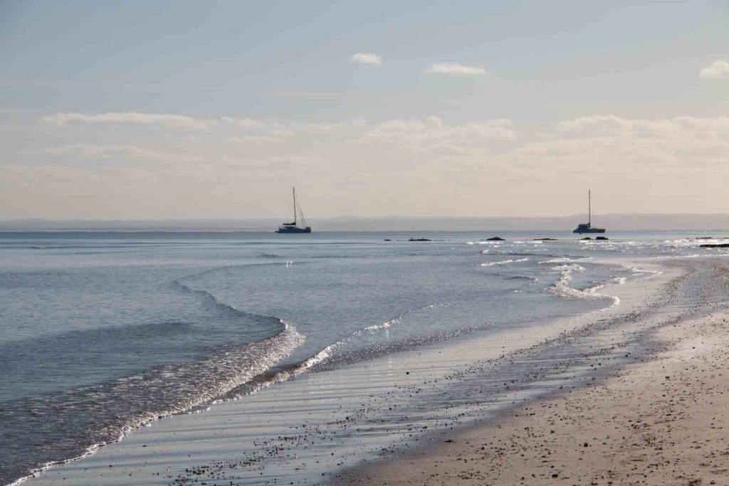 March at beach