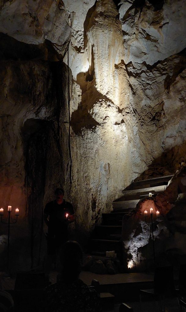 The Cathedral, a large space with high ceilings in the Capricorn Caves