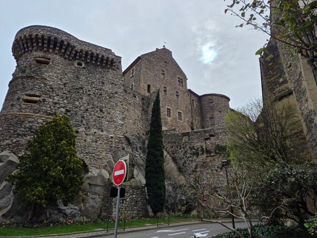 Tournon castle Still a dark and fearsome fortress