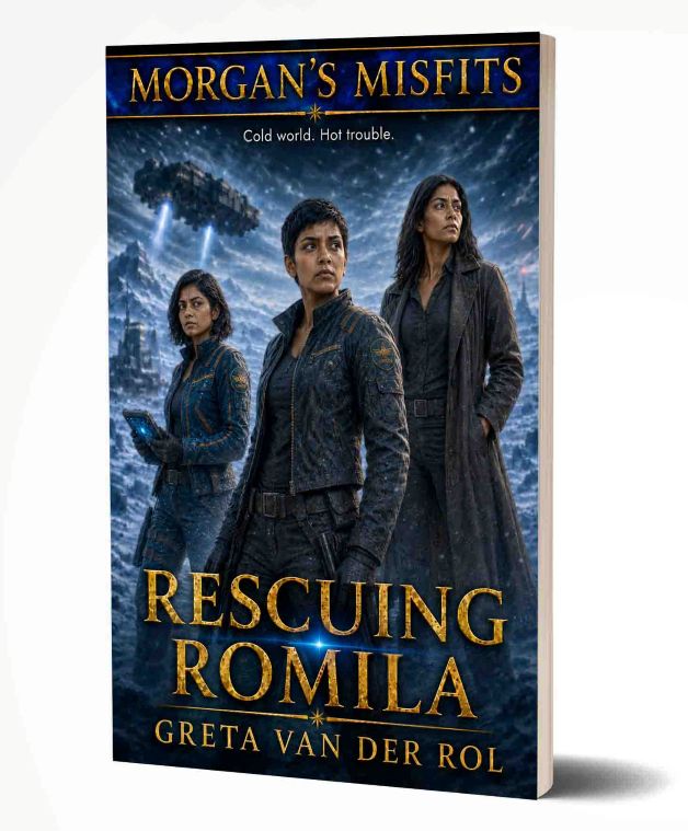 Rescuing Romila Rescuing Romila by Greta van der Rol. Features 3 tough women on an icy planet in a sci-fi setting.