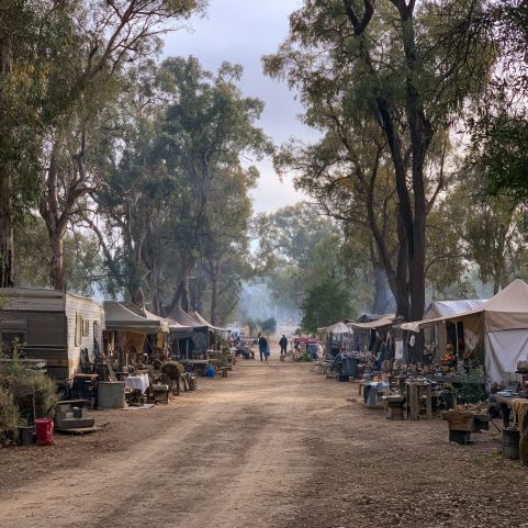 an outdoor market in Australia 