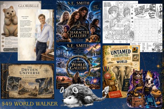 A collection of images, books, and other items available for backers in the BIYP kickstarter